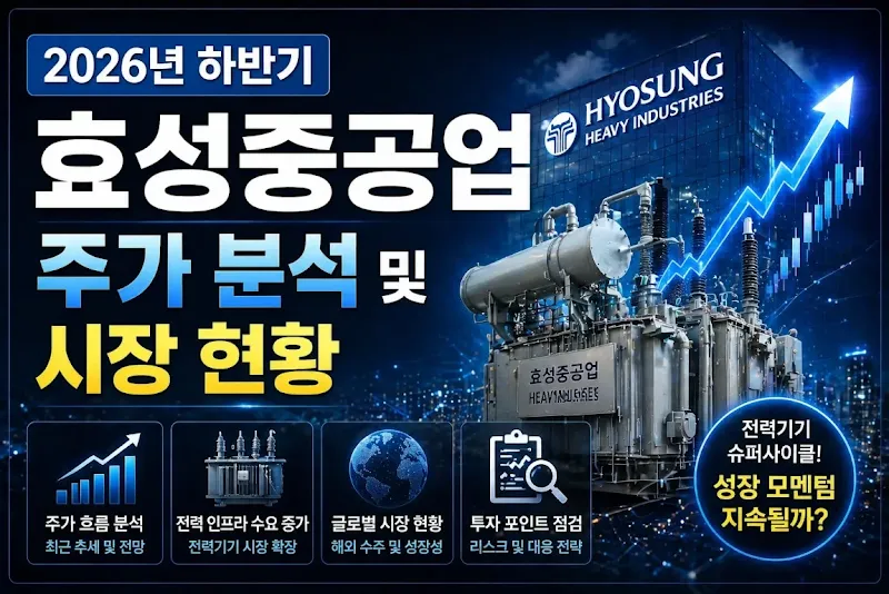 2026년 효성중공업 주가 분석 및 주가 수익성 극대화 기대 이유 심층분석