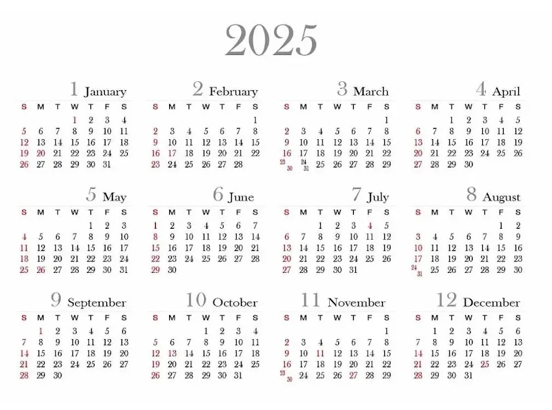 2025년 미국달력, 미국 공휴일, 미국증시 휴장일, 미국주식 휴일 총정리